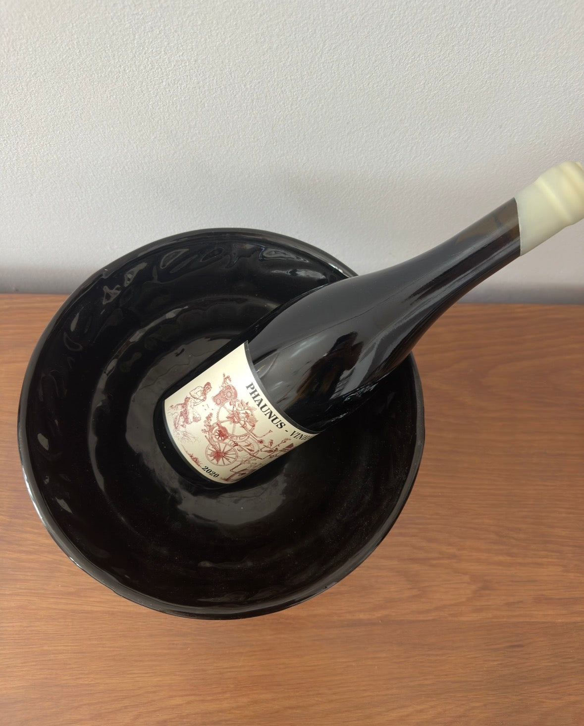 Ceramic vintage champagne vase