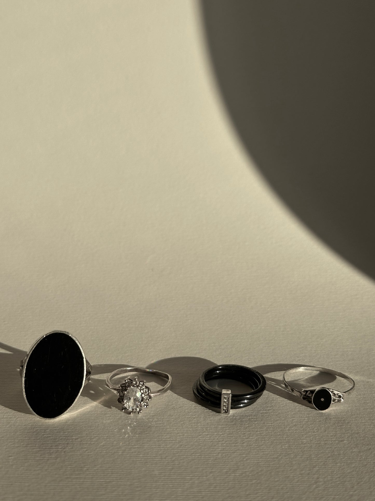 Onyx ring with small dot