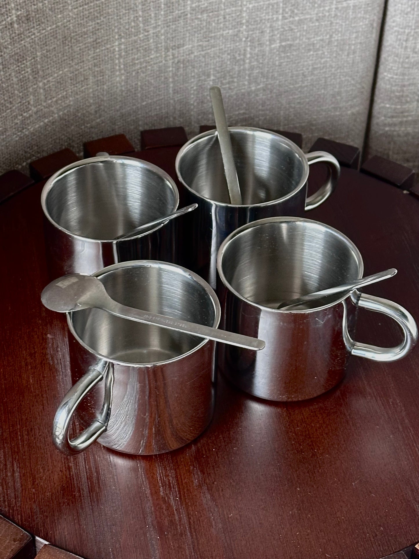 STAINLESS STEEL CUP WITH SPOON