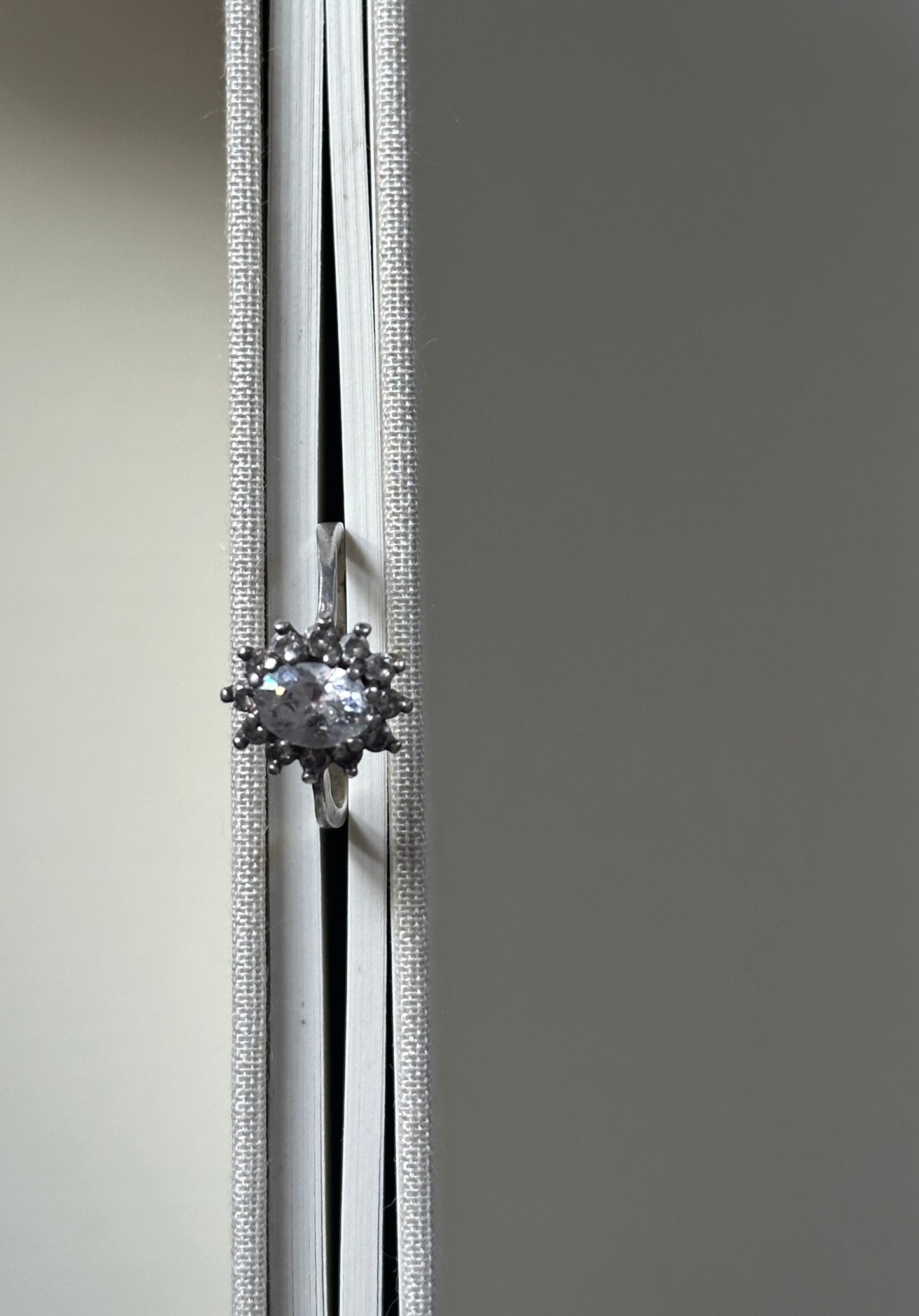 Clear Stone Halo Ring