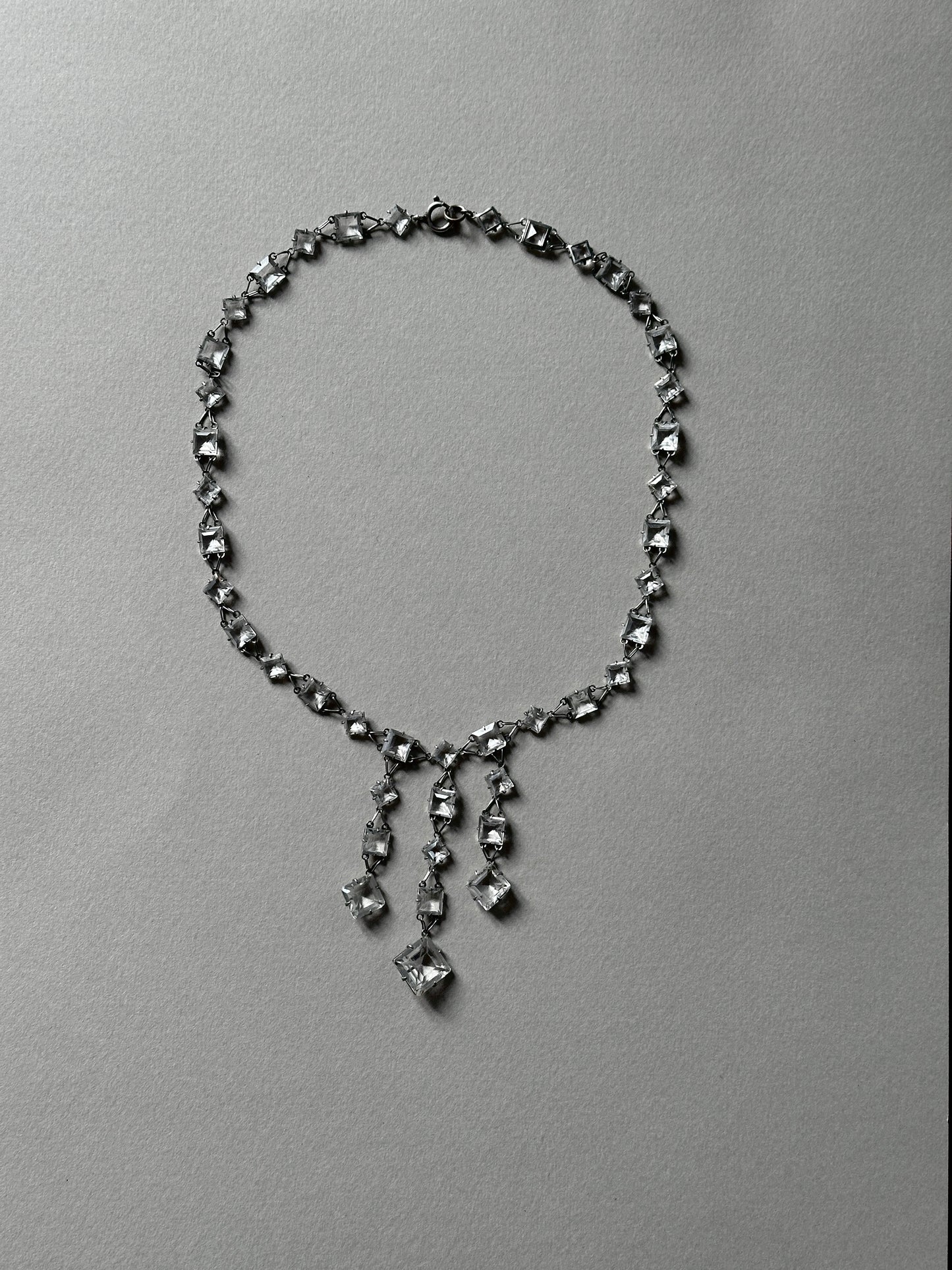 Vintage Cascading Crystals Necklace