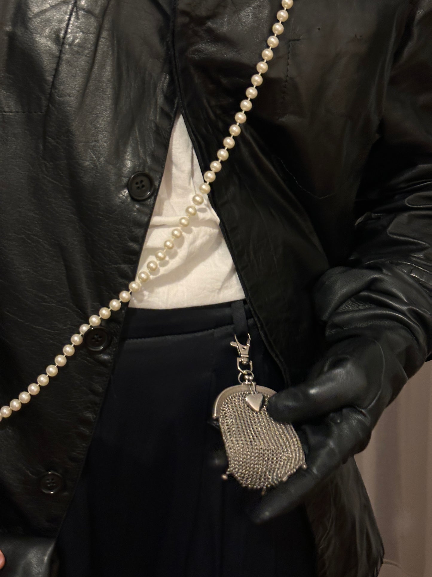 Faux Long Pearl Necklace