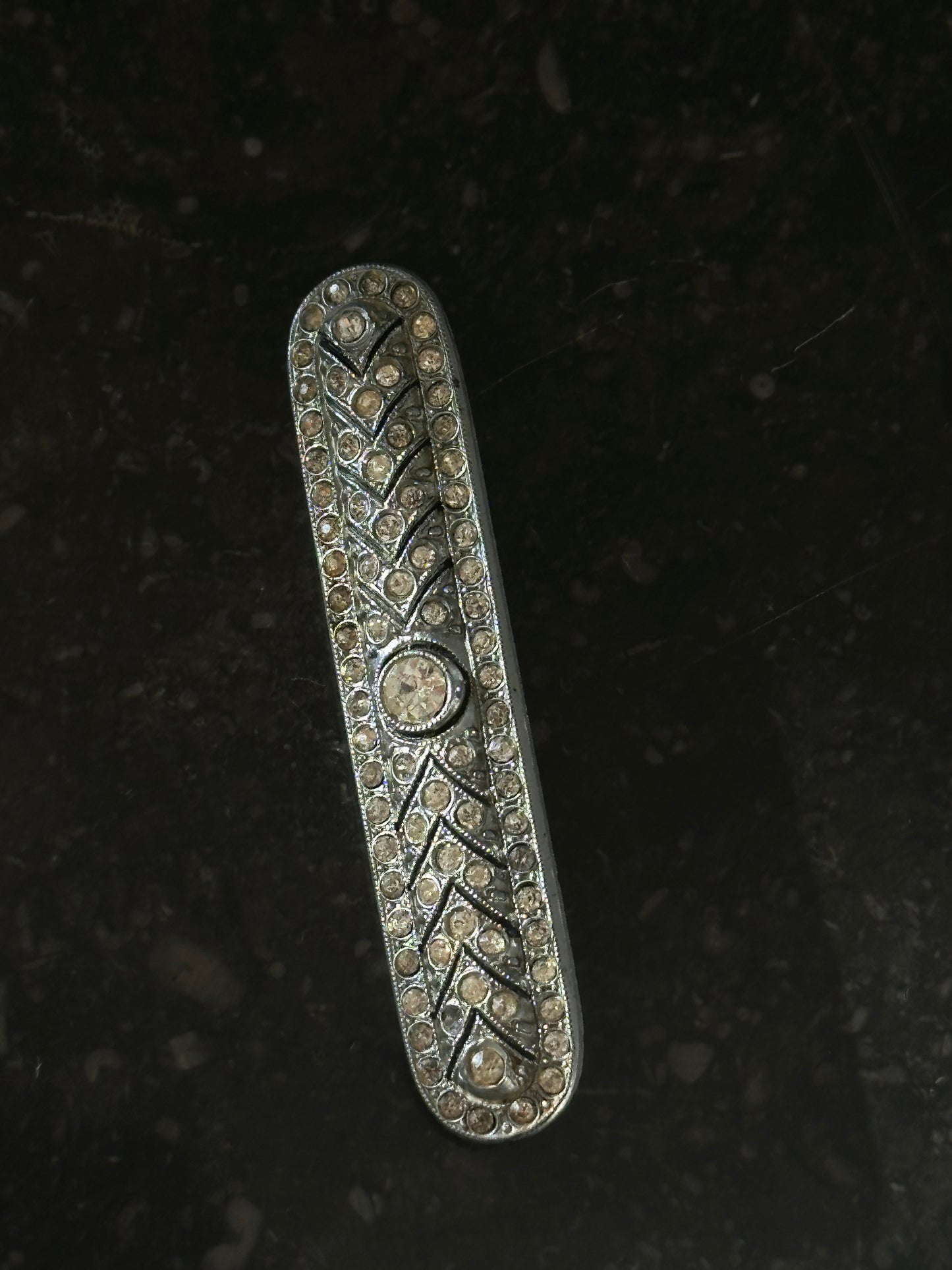 Zirconium Bar Brooch