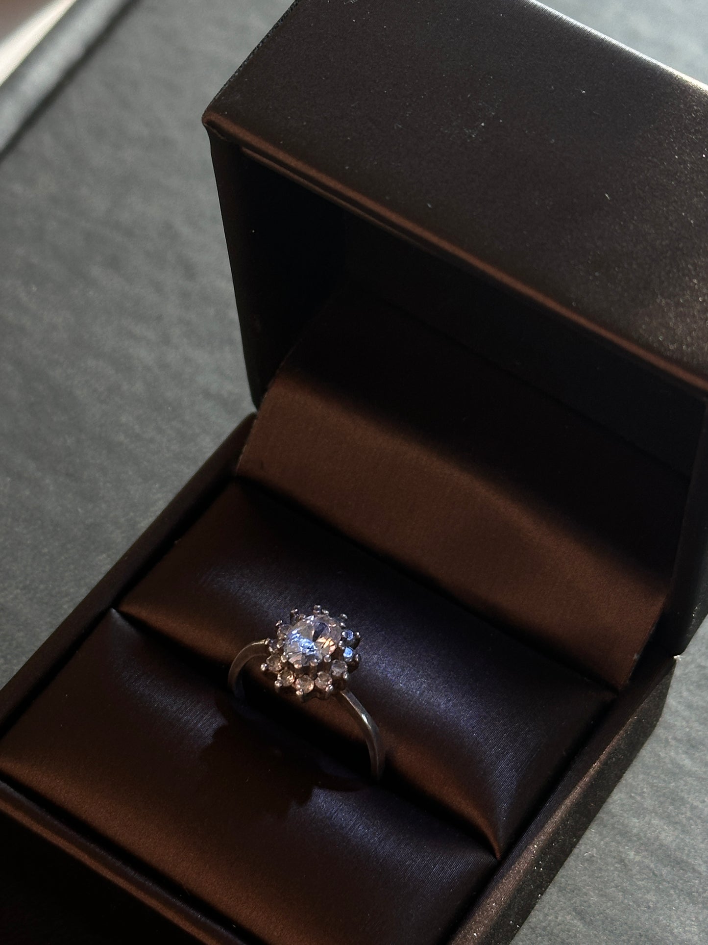 Clear Stone Halo Ring