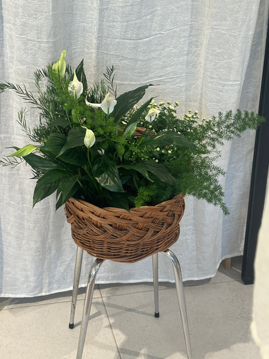 Vintage big size natural basket