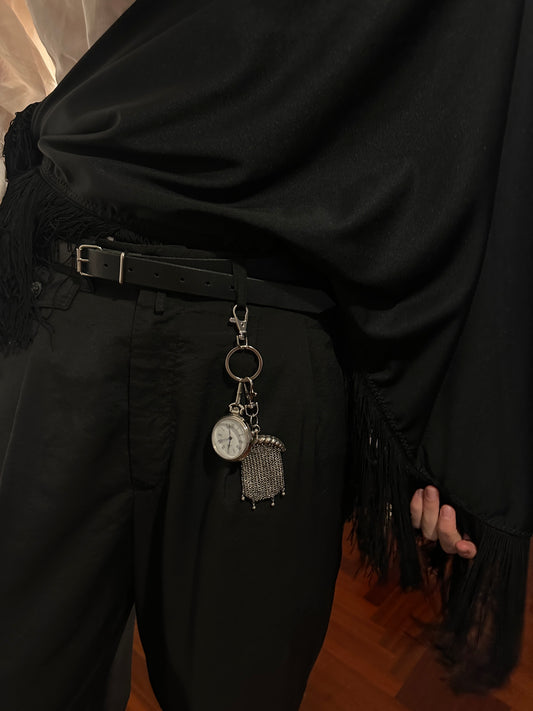 Aumônière with watch key chain