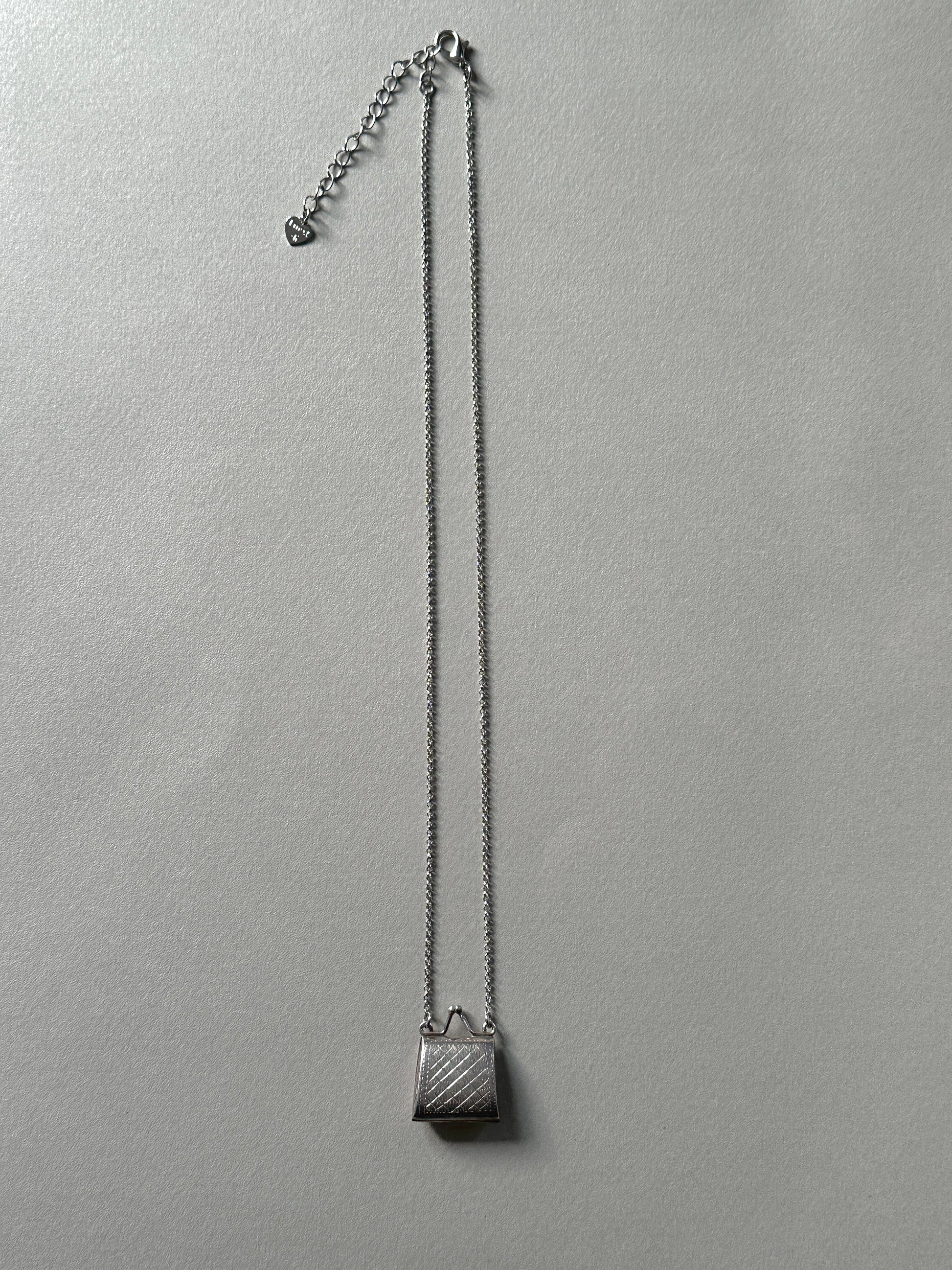 Vintage Necklace with Purse Pendant 